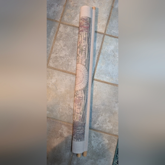 Antique Style World Map Wall Hanging - Picture 5 of 5